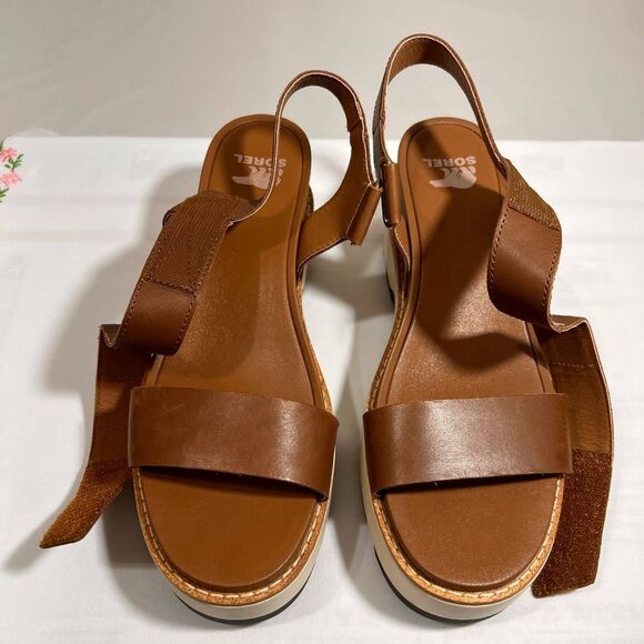 Sorel Joanie IV Y Strap Wedge Heel Sandals Size 9 - Picture 9 of 11